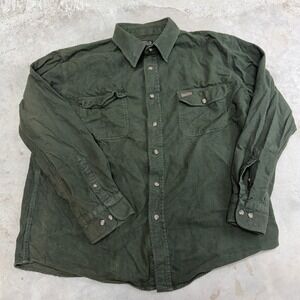 Guide Series Men's Green Long‎ Sleeve Button Up Flannel Shirt Size L